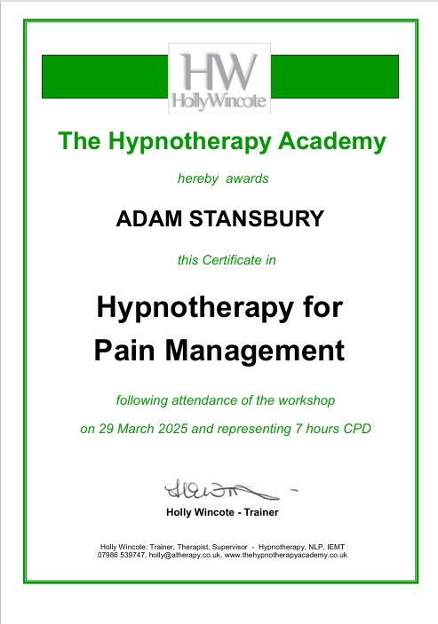 Certificate in Pain Management