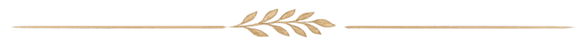 Decorative horizontal divider with a gold leaf flourish in the center on a green background